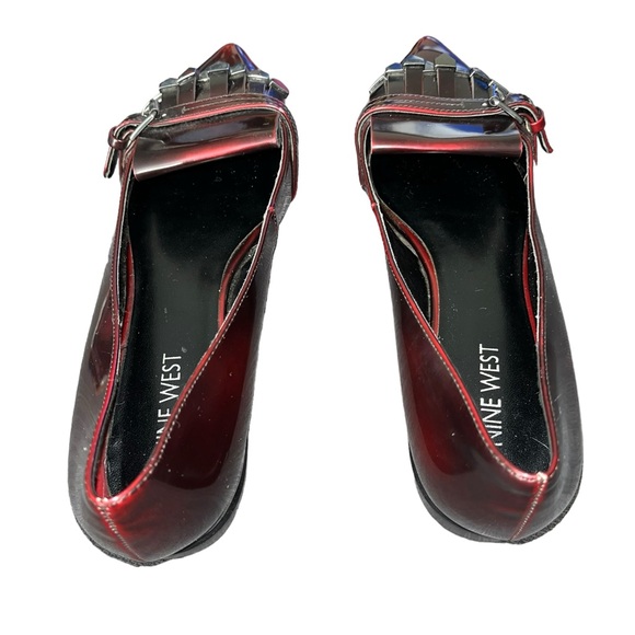 Nine West Women's Red Pointed Toe Kilty Flats Size 6.5 - Picture 3 of 6